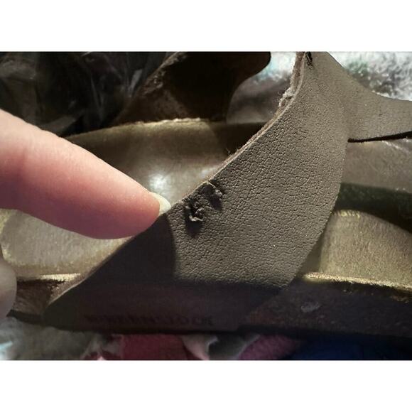 Birkenstock 260 L6 M7 Sandal Women 40/9 Classic Beach Travel Comfy Casual Flaws - Picture 10 of 11